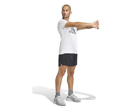 Adidas Run Ess Bl T M Erkek Koşu Tişörtü KE3547 Beyaz