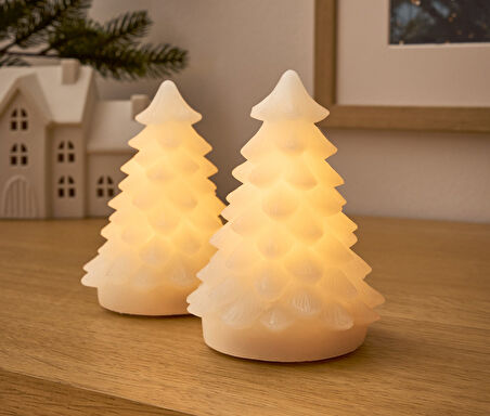 LED Yılbaşı Ağacı, Gerçek Mum, 2li