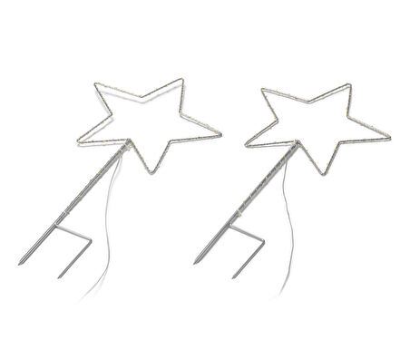 LED’li Bahçe Süsü, Yıldız, 2 adet, Büyük