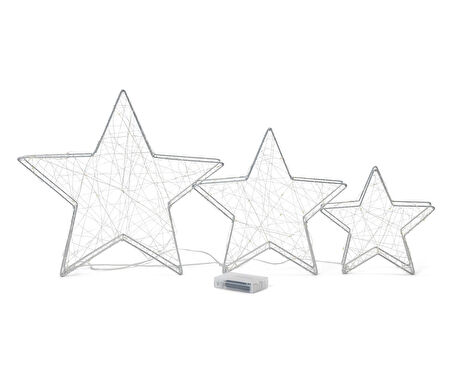 LED’li Dekoratif Yıldız, 3 adet, Büyük