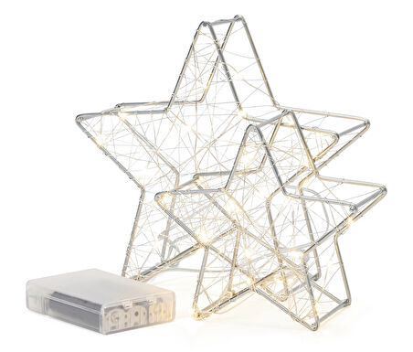 LED’li Dekoratif Yıldız, 2 adet, Küçük