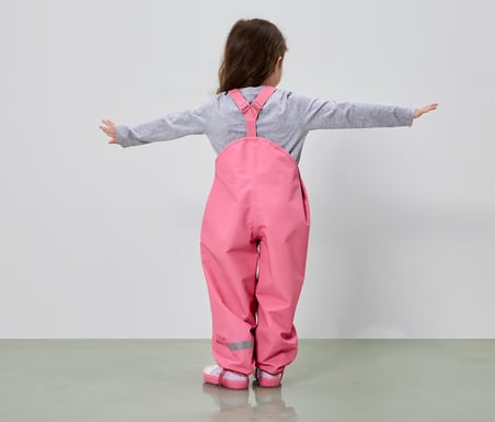 Çocuk Yağmur Pantolonu, Tafta, Pembe