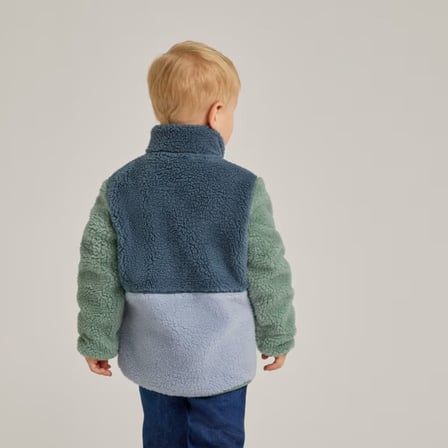 Erkek Çocuk Teddy Mont, Mavi-Yeşil