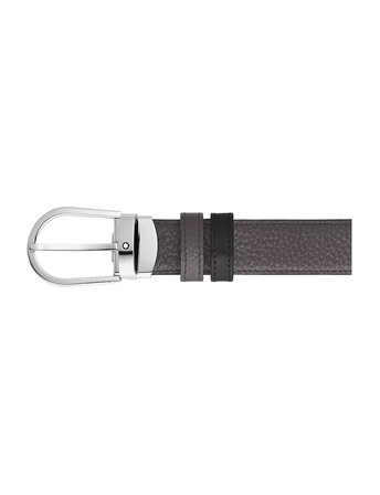 Montblanc Grain Deri At Nalı Tokalı 30 mm Çift Taraflı Kemer 223369