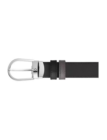 Montblanc Grain Deri At Nalı Tokalı 30 mm Çift Taraflı Kemer 223369