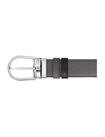Montblanc Grain Deri At Nalı Tokalı 35 mm Çift Taraflı Kemer 223371