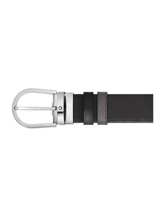 Montblanc Grain Deri At Nalı Tokalı 35 mm Çift Taraflı Kemer 223371