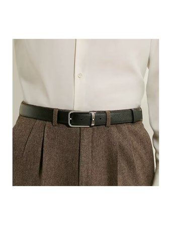 Montblanc Sartorial Deri Dikdörtgen Tokalı 30 mm Çift Taraflı Kemer 223409