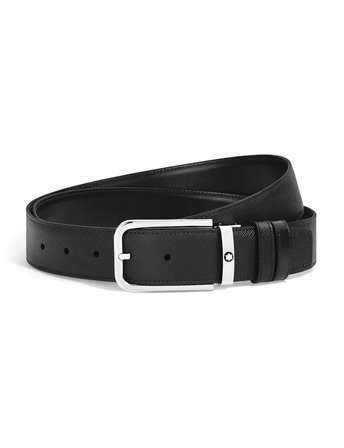 Montblanc Sartorial Deri Dikdörtgen Tokalı 35 mm Çift Taraflı Kemer 223411
