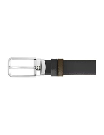 Montblanc Grain Deri Dikdörtgen Tokalı 30 mm Çift Taraflı Kemer 223417