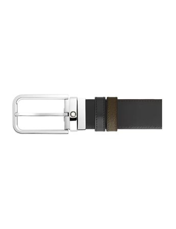 Montblanc Grain Deri Dikdörtgen Tokalı 35 mm Çift Taraflı Kemer 223421