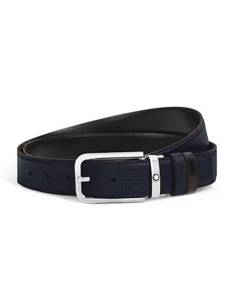 Montblanc Grain Deri Dikdörtgen Tokalı 35 mm Çift Taraflı Kemer 223423