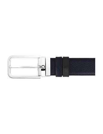 Montblanc Grain Deri Dikdörtgen Tokalı 35 mm Çift Taraflı Kemer 223423