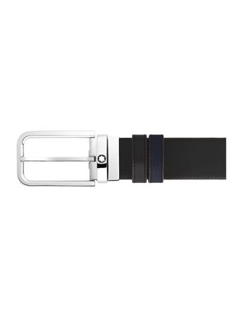 Montblanc Grain Deri Dikdörtgen Tokalı 35 mm Çift Taraflı Kemer 223423