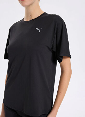Puma 68951401 TRAINING Relaxed Tee PUMA Siyah Yuvarlak Yaka Regular Fit Düz Kadın T-Shirt