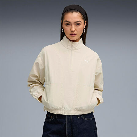 Puma Kadın Sweatshirt Her Woven Half Zip Crew