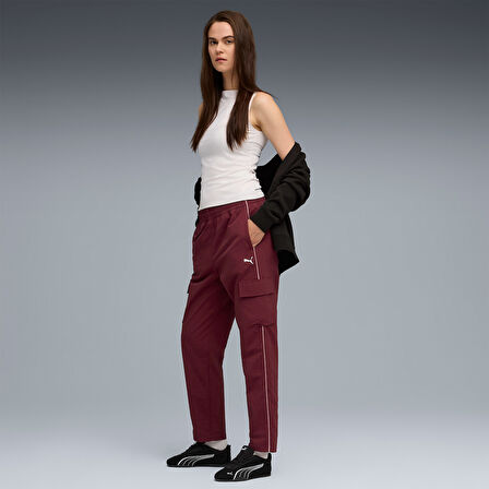 Puma Sport Woven Cargo Kadın Bordo Eşofman Altı