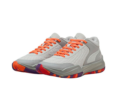 312315-01 Puma Court Pro 2 Marble Jr &amp;Ccedil;ocuk Spor Ayakkabı Gri