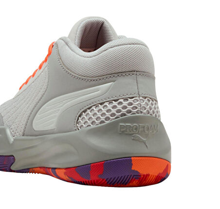 312315-01 Puma Court Pro 2 Marble Jr &amp;Ccedil;ocuk Spor Ayakkabı Gri