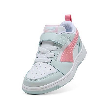 Puma Rebound V6  Lo Space Belle Ac+Ps Çocuk Spor Ayakkabı BEYAZ YEŞİL