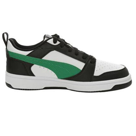 Puma Rebound V6 Lo Super Puma Jr-White-Green-Black Çocuk Ayakkabı-Beyaz