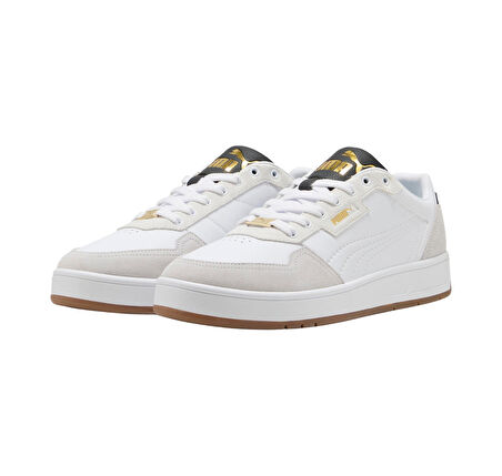 395087-12 Puma Court Classic Lux Sd Spor Ayakkabı Beyaz