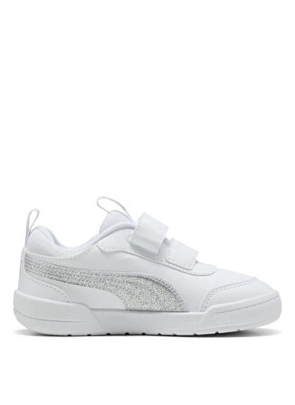 Puma Beyaz Kız Çocuk Yürüyüş Ayakkabısı 40321102-Puma multiflex 2 Glitz FS