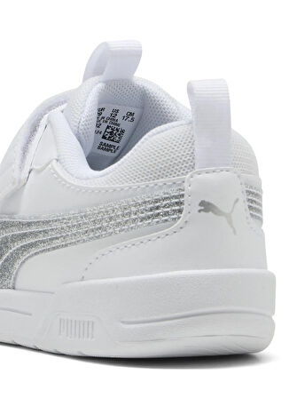 Puma Beyaz Kız Çocuk Yürüyüş Ayakkabısı 40321102-Puma multiflex 2 Glitz FS