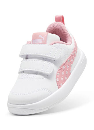 Puma Beyaz Bebek Yürüyüş Ayakkabısı 39875905-Courtflex V3 Dotty V Inf P