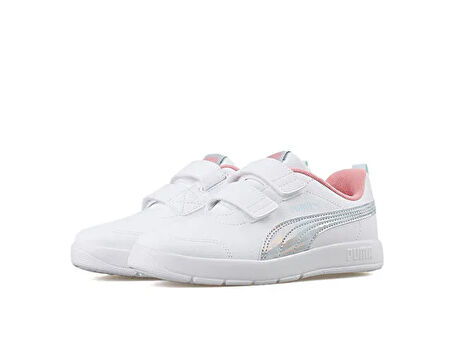 Puma Courtflexv3 Space Belle V Ps Çocuk Günlük Ayakkabı 40434501 Beyaz