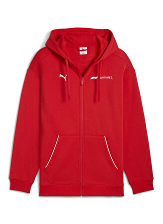 Puma 63265303 F1 Essential+ Fullzip Hood Kırmızı Regular Fit Düz Erkek Zip Ceket