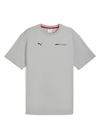 Puma 63012215 F1 ESS+ Graphic Tee -relax Gri Yuvarlak Yaka Regular Fit Düz Erkek T-Shirt