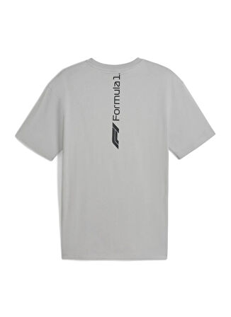 Puma 63012215 F1 ESS+ Graphic Tee -relax Gri Yuvarlak Yaka Regular Fit Düz Erkek T-Shirt