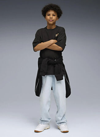 Puma Düz Siyah Erkek Çocuk T-Shirt 68928001-WARDROBE ESS GO TOGETHER O