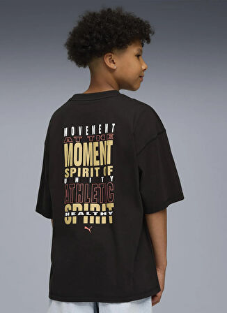 Puma Düz Siyah Erkek Çocuk T-Shirt 68928001-WARDROBE ESS GO TOGETHER O