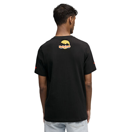 F1 Belgium Erkek Siyah Günlük Stil T-Shirt 63023001