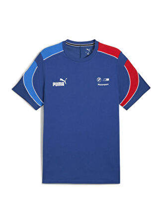 Puma 63251514 BMW MMS MT7+ TEE Pro Blue- Mavi Yuvarlak Yaka Regular Fit Düz Erkek T-Shirt