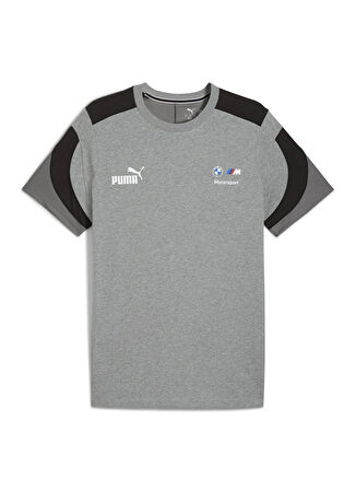 Puma 63251503 BMW MMS MT7+ TEE Medium Gr Gri Yuvarlak Yaka Regular Fit Düz Erkek T-Shirt