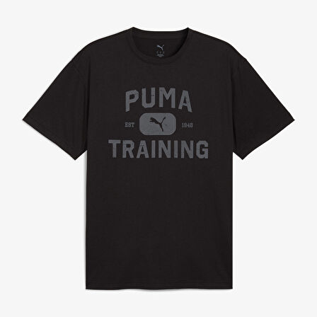 Puma Graphics Train Logo Rlxd T Erkek Siyah Antrenman T-Shirt