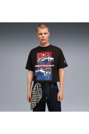 BMW MMS Block Tee Siyah Erkek T-Shirt