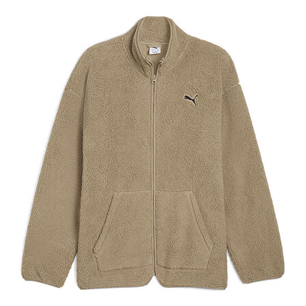 Ess Elevated Sherpa Full-Zip Erkek Kahverengi Günlük Stil Sweatshirt 68825955