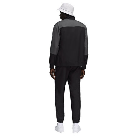 Woven Colorblock Erkek Siyah Günlük Stil Eşofman Takımı 68817301