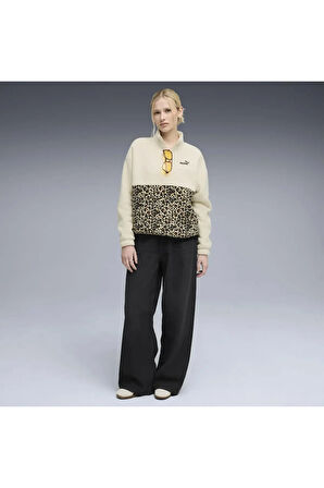 ESS GRAPHIC Animal Crew Krem Kadın Sweatshirt