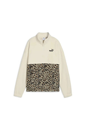 ESS GRAPHIC Animal Crew Krem Kadın Sweatshirt