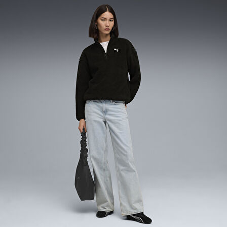 Puma Ess Elevated Half-Zip Crew Kadın Yetişkin Sweatshirt