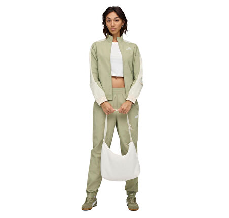 688163-82 Puma Woven Tracksuit Kadın Eşofman Takımı Yeşil