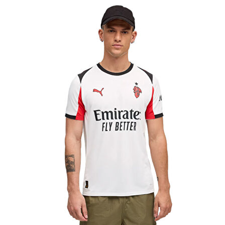 AC Milan 2025/26 Away Jersey Erkek Beyaz Futbol Forma 77997102