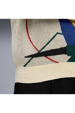 Knit Vest Krem Erkek Yelek