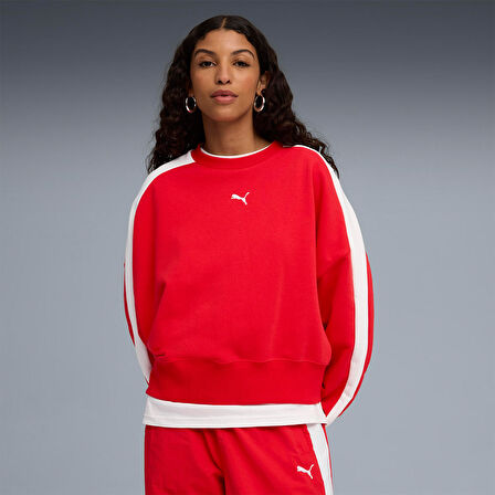Puma Kadın Sweatshirt T7 Over Oversized Crew