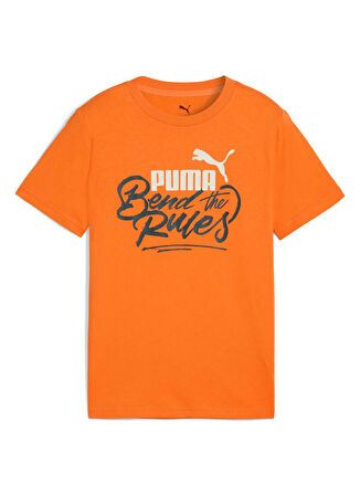 Puma Baskılı Turuncu Erkek Çocuk T-Shirt 68847226-MID90s Graphic Tee III B O
